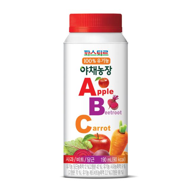 파스퇴르 100%유기농 야채농장 ABC주스190ml, 12개, 190ml