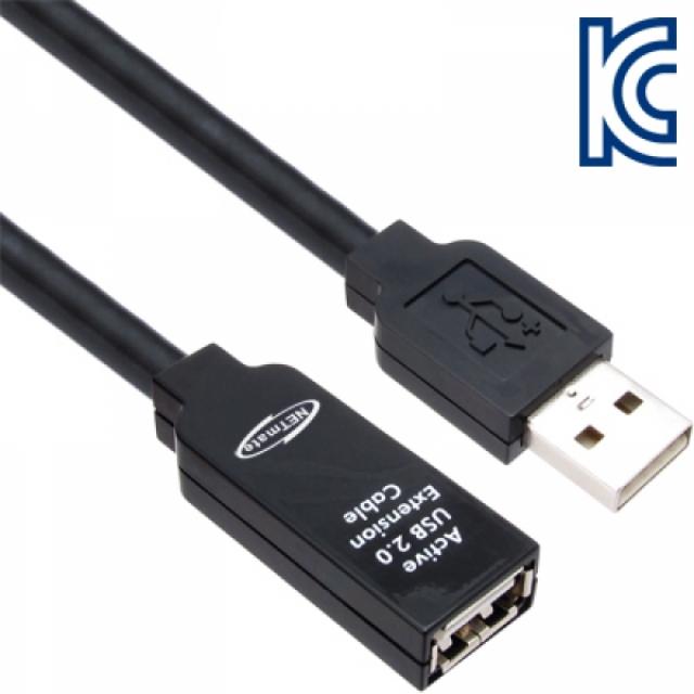 넷메이트 CBL-203D-40M USB2.0 리피터 40m (전원 아답터 포함) 증폭기 마이크케이블 리피터 송수신기 케이블 음향기 모니터 네트워크, 본상품 선택