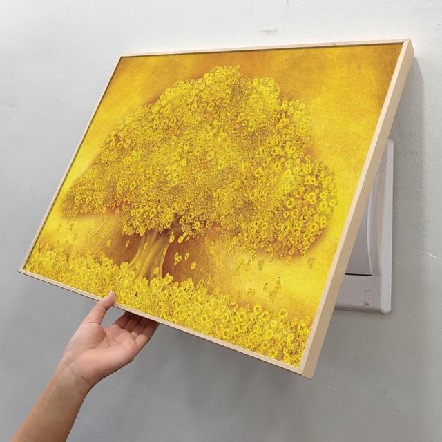 이나코리아 두꺼비집 액자 배전함 덮개 인테리어 거실액자 분전함 가리개, 9번 황금나무 금배경