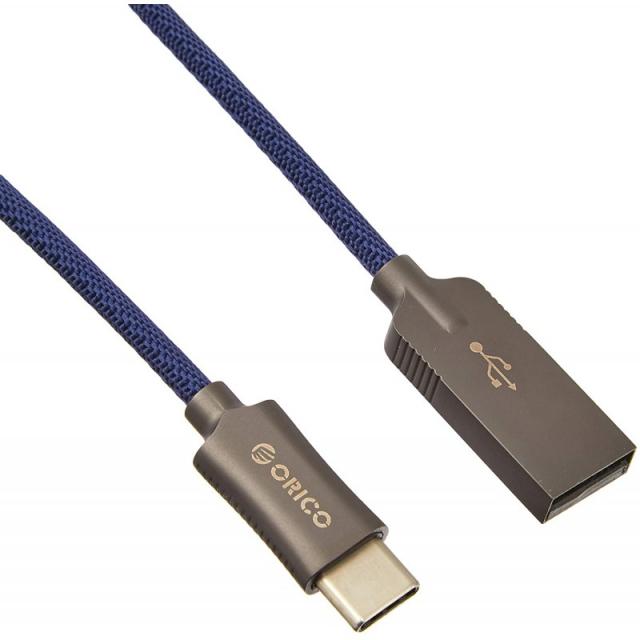 오리코 ORICO USB-C Type C 케이블 [내구성 니트 데님 소재] 아연 합금 커넥터 급파 충전 USB2.0 데이터, 단일상품