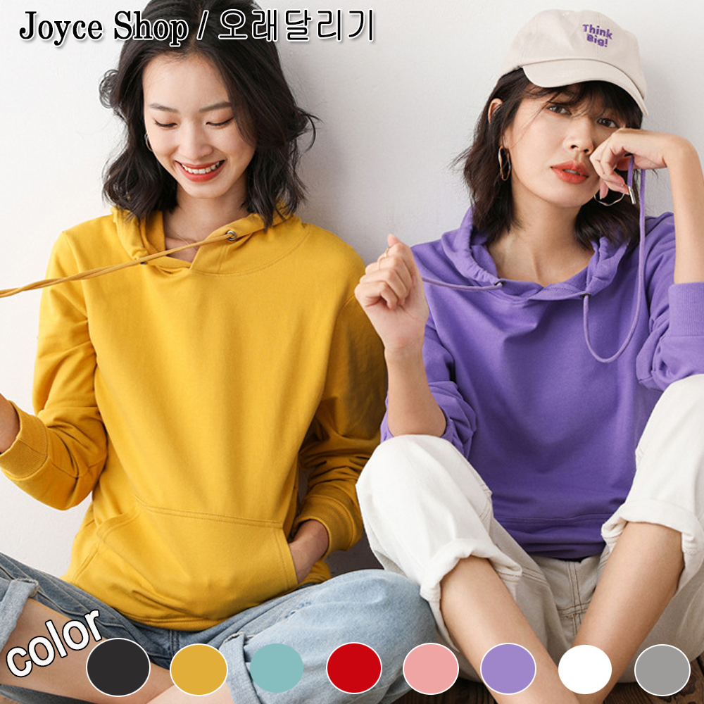 Joyce shop 오래달리기 남녀 공용 후드티 /후드/면티/긴팔티/티셔츠/기본티/ 단체티/커플티/가족티/페밀리티