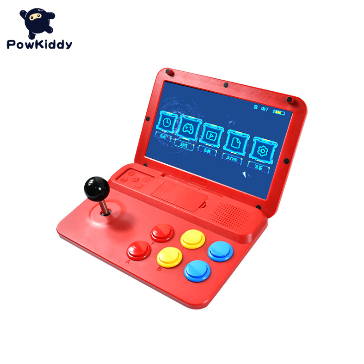 Powkiddy A13 10인치 미니 휴대용 레트로 게임기 신형 플립 오락기