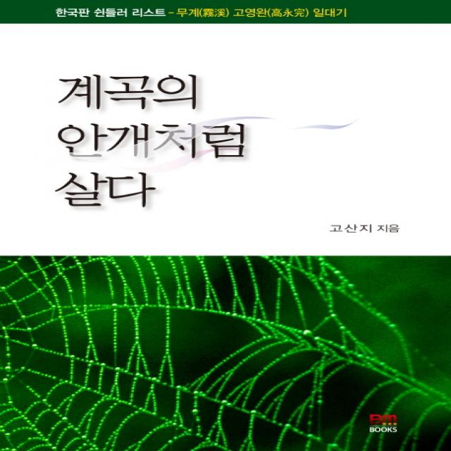 계곡의 안개처럼 살다:한국판 쉰들러 리스트 무계 고영완 일대기 배문사