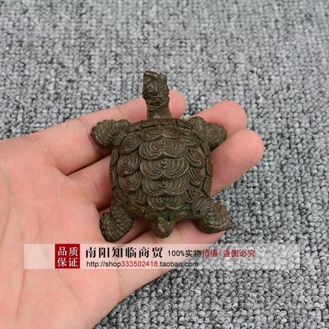 진열 장식품 빈티지 브론즈 윙 실심 엘로 구리 순동 보라색 바다거북 돌아가다 무늬거북 상운거북 애완 동기 2009577859