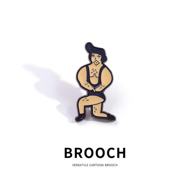 공예 남자 드랜드 개성 힙합 합금 배지스티커 페르사주 스타일리쉬 액세서리 공적을 감상하다 장