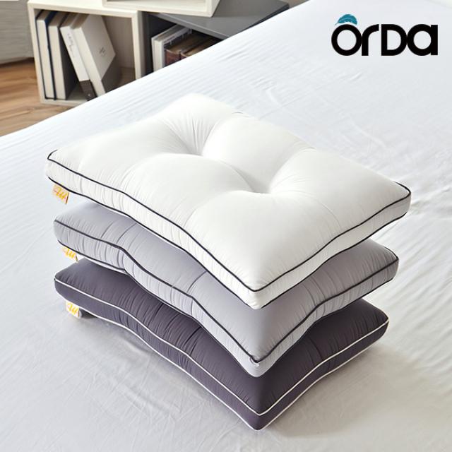 오르다 호텔식 레시브 빨아쓰는 경추베개솜 40x60 (1+1), 라이트그레이