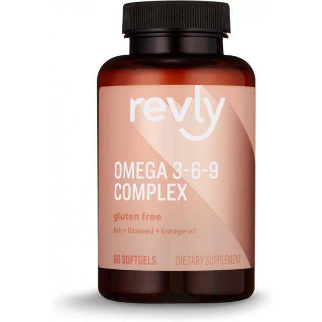 아마존 브랜드 생선 아마씨드 보라지 오일의 Revly Omega 3 6 9 복합체 Epa & Dha Omega 3 지방산 60 Softgels 2 1 단일옵션