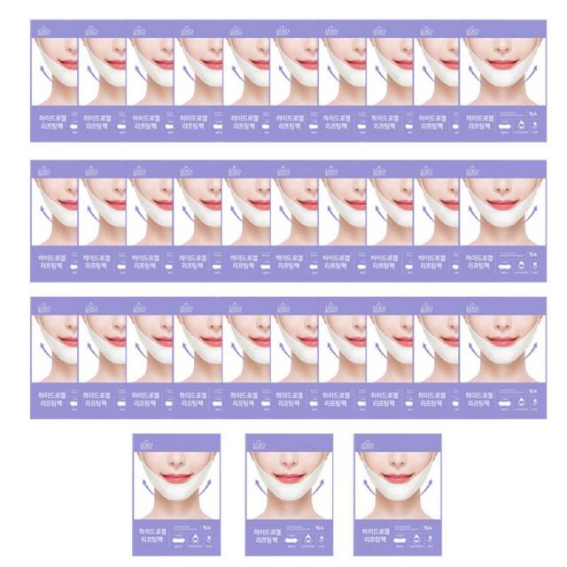 로로스키니 하이드로겔 턱 v 브이라인 리프팅 라인 팩1매 마스크 패치 1일1팩 팔자주름 넥 기타패치, 33팩, 1매