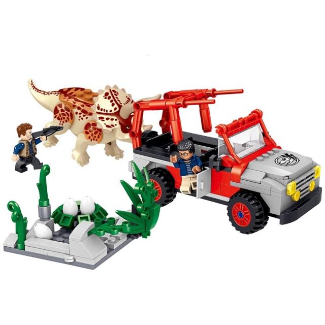 레고호환 쥬라기월드 트리케라톱스 공룡알 도둑 QL1702 레고호환블록