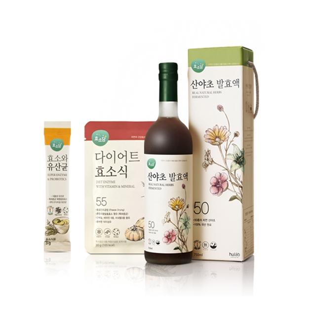 효소담 산야초 2주 절식 다이어트 프로그램 발효액2 효소식 유산균 각 1BOX, 1병, 750ml