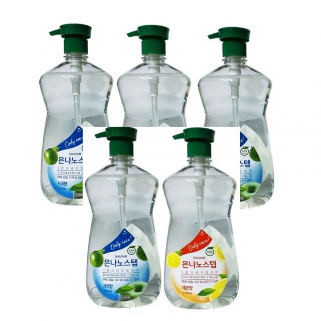 은나노스텝 시즌3 주방세제 1100ml X 5개(분무기5개), 5개