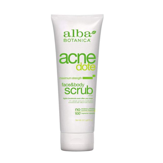 Alba Botanica 알바 보타니카 강력 페이스 바디 스크럽 Acnedote Face Body Scrub 8oz(227g) 2팩, 1개