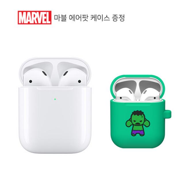 애플 애플정품AirPods 에어팟2세대 무선 블루투스이어폰, 무선충전, 에어팟+헐크