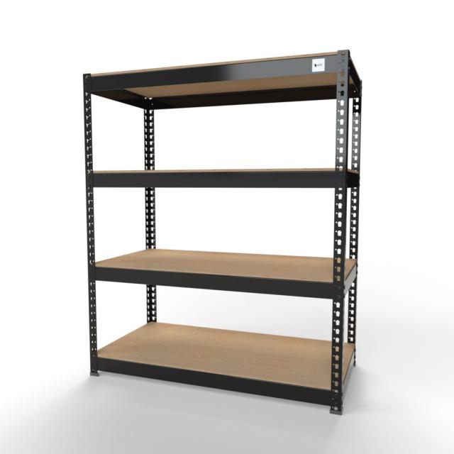 울트라랙 가로100x깊이50x높이120cm 4단 무볼트앵글 조립식앵글 선반 베란다선반 철제선반 가구 흑색