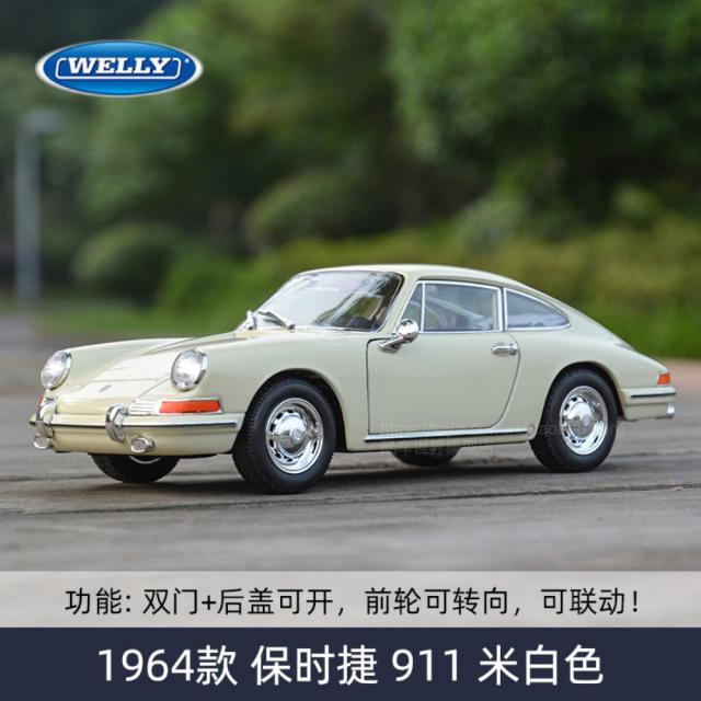 웰리 Welly 1대24 포르쉐 카이엔 다이캐스트 자동참 모형 미니카, 1964 타입 911 베이지