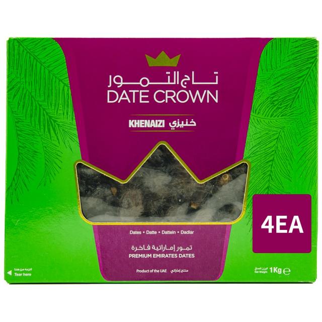 Datecrown Khenaizi 대추야자 데이트크라운 케네지 1kg Uae 4개