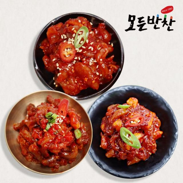 [모든반찬] 국민젓갈3종세트(오징어젓+낙지젓+창란젓) 각400g, 3개, 400g