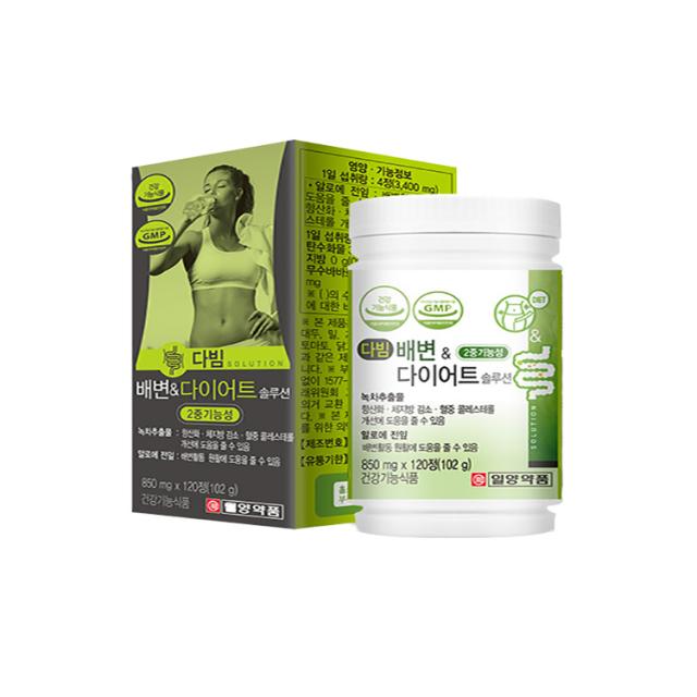 일양약품 다빔 배변&다이어트 솔루션 20정 5일 녹차카테킨 쾌변다이어트, 17g, 1병