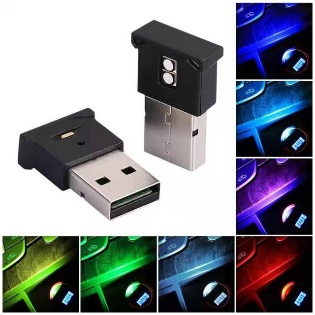 자동차 차량용 엠비언트 USB RGB 라이트 2LED / 개당판매 무드등 조명등 앰비언트, 미니 USB RGB 엠비언트 라이트