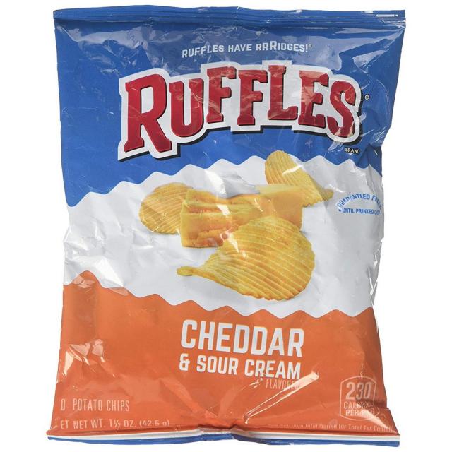 Ruffles 융기 감자 칩 체다 사우어 크림 1.5oz, 선택, 상세설명참조