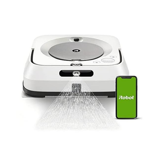 iRobot Braava Jet M6(6110) 궁극의 로봇 걸레 - Wi-Fi 연결, 정밀 제트 스프레이, 스마트 매핑, Alexa와 작동, 여러 방에 이상적, 재충전 및 이력서