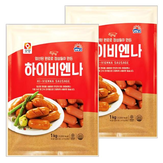  퀴클리몰 사조오양 하이비엔나 1kg 2개