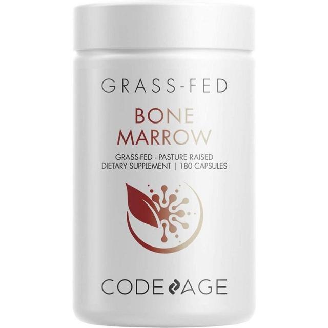 [Collagen] Codeage Grass Fed 골수 보충제-동결 건조 탈지 건조 된 쇠고기 골수 환약-생 전골 수 골 매질 연골-서빙 당 3000mg-180 캡슐, 1set, 1set