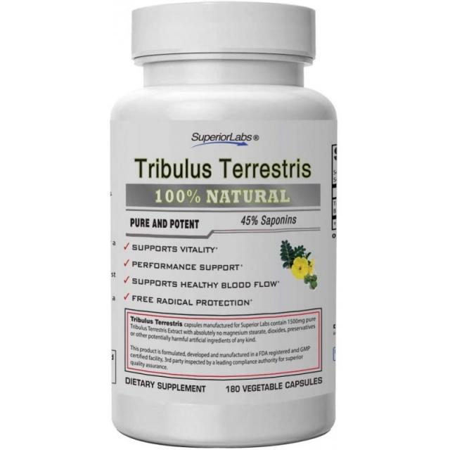 우수한 실험실-Tribulus Terrestris-45 % 스테로이드 성 사포닌 1500mg 복용량 180 야채 캡을 포함한, 1, 단일상품