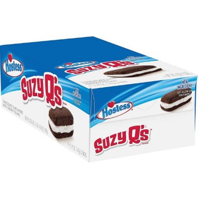 Hostess Suzy Q's Chocolate Cake 호스티스 초콜렛 케이크 4개입 3.03oz(85g), 1팩