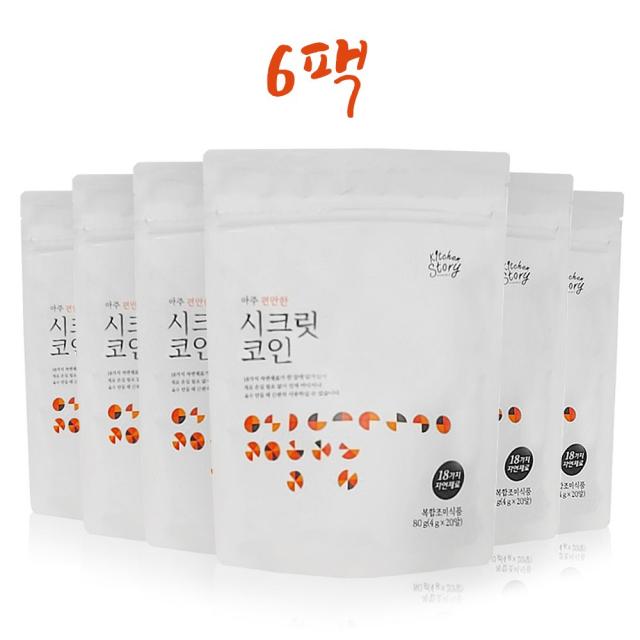 빅마마 시크릿코인 편안한맛 20알 6팩 이혜정 육수 한알