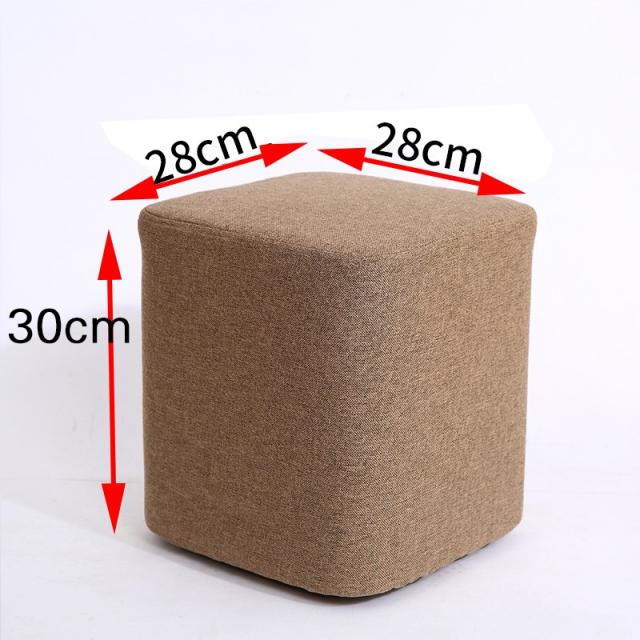 스툴 공간절약 개성적인 낮은의자 길고넓음 28높이 16/25/30/40cm패브릭 모던블루 T10-팔레핑크 높이 25사각의자, T14-라이트브라운 높이 30사각의자