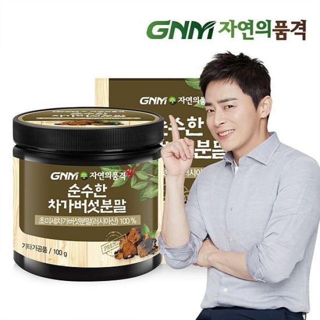 GNM자연의품격 러시아 시베리아산 차가버섯 분말 100g 1통, 상세설명 참조, 순수한 차가버섯 분말 100 1통