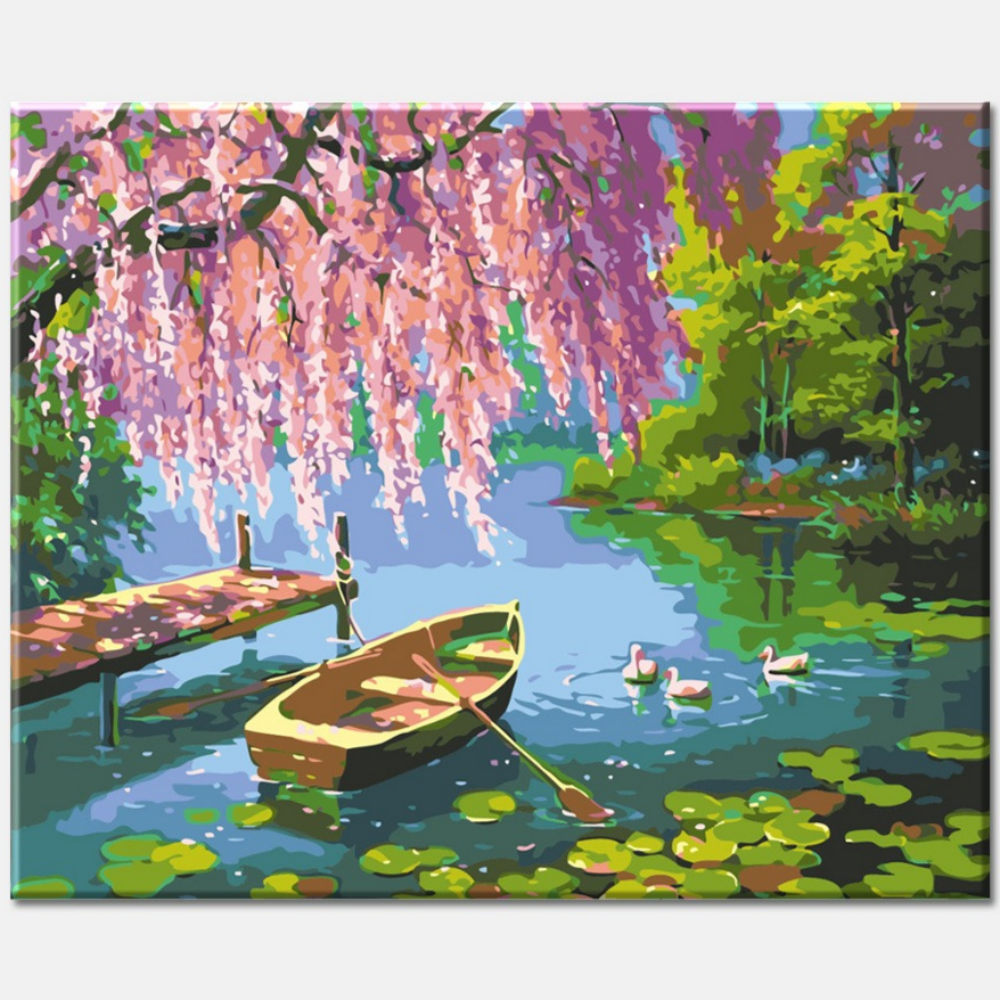 모모픽스페인팅 DIY명화그리기40x50cm 꿈의 데이트 물감2배