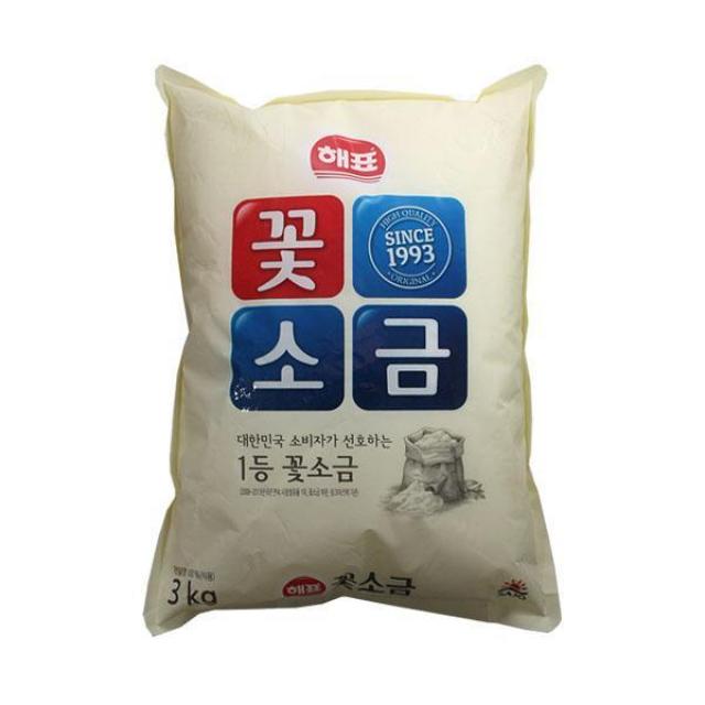 해표 꽃소금, 3kg, 5개