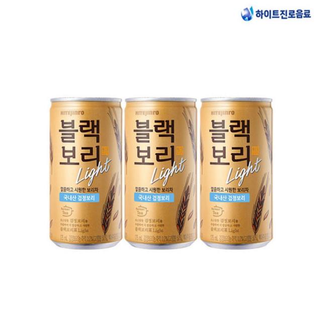 [AIZ_1019783] 블랙보리라이트 175ml x30can 보리차 검정보리 보리 페트보리차 업소용음료수 페트음료 보리차음료