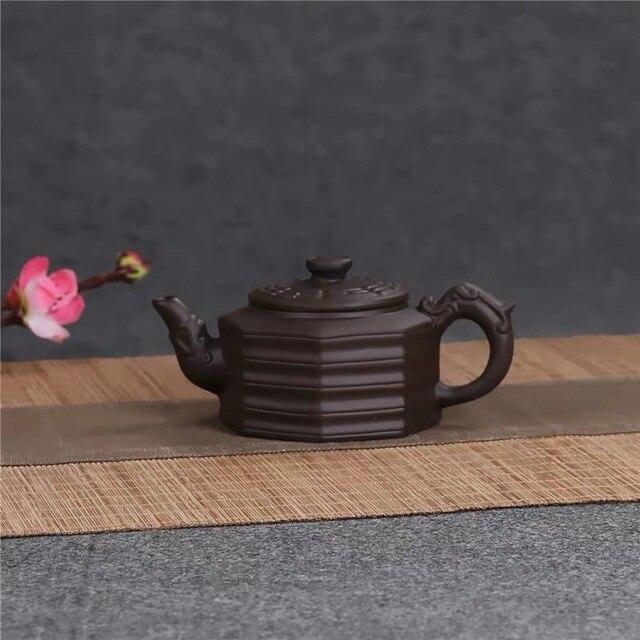 크리 에이 티브 Yixing 보라색 점토 차 주전자 중국어 번체 차 세트 수제 세라믹 험담 주전자 사무실 차 메, 02 B