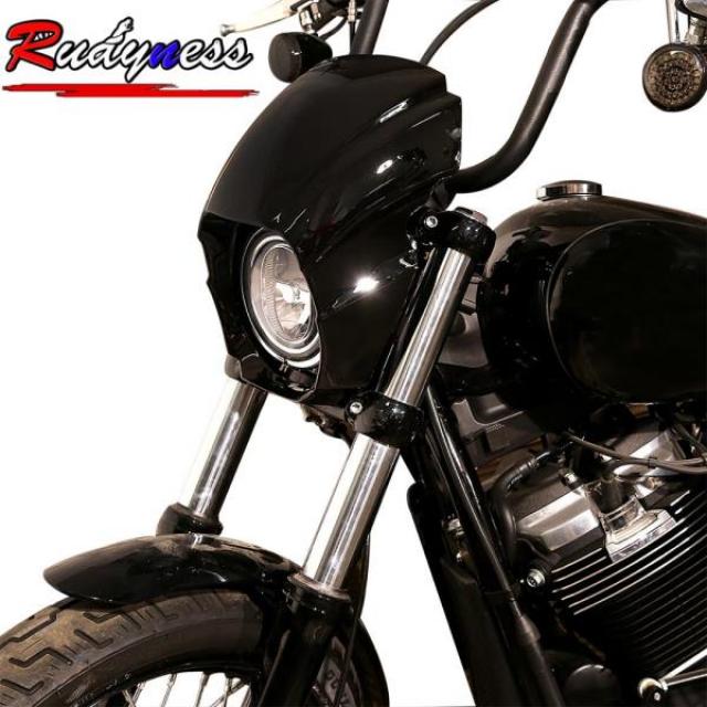 HARLEY SOFTAIL STREET BOB FXBB 2018-2020 모델용 광택 블랙 헤드 라이트 페어링 커버, 할리 소프테일 스