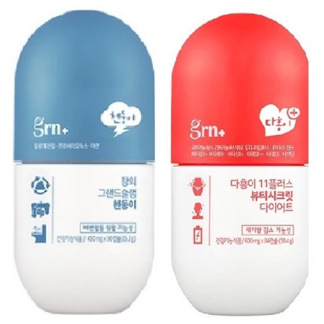 grn지알앤 천둥이(배변활동2중기능성)+다홍이(체지방감소+여성건강+과체중관리), 1set, 600mg