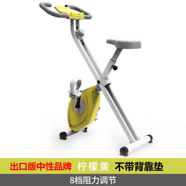 Hweyoung 휴대용 자전거 가정용 접는 운동 운동 자전거 작은 자전거 자전거 운동기구 실내 운동 음소거, 하나, 레몬 옐로우 + 화이트 로프없이 심박수없이 측정 중립