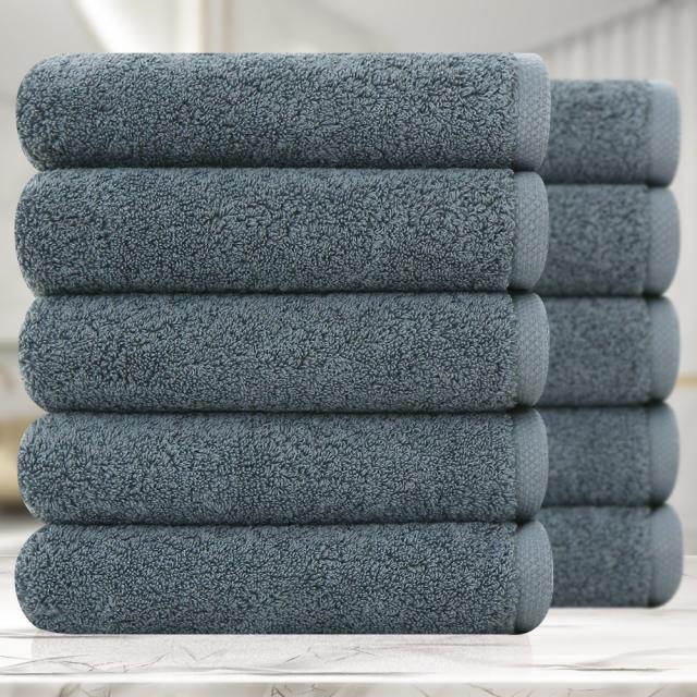 코튼리빙 40수 코마사 호텔수건 200g 10개 40수 200g 블루그레이