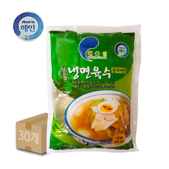 해인 해들인 얼음골 동치미맛 냉면육수 310ml 30개 단품