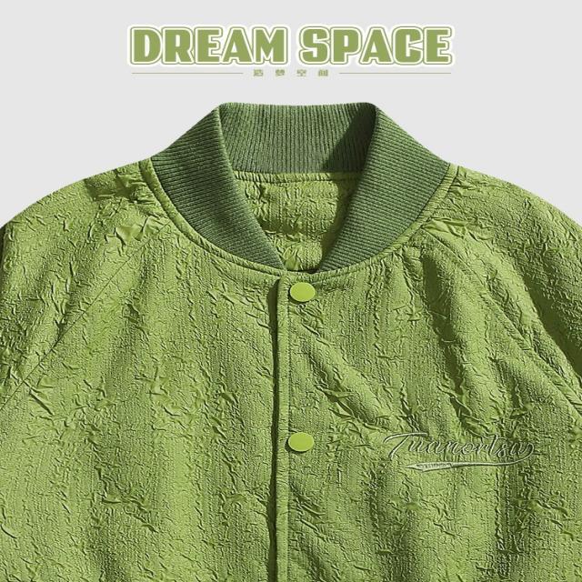 야구자켓 주름 한번 보고 있다 즉지 DREAMSPACE 꿈을 꾸다 공간 솔리드 무지 살결 자수 남성 4972936485