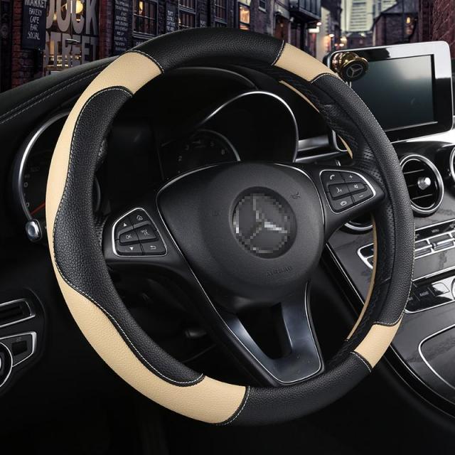 광기 토요타 치향 우뢰 렉서스 한 람다 이치자동차 전용차 핸들 세트, 303블랙 베이지 핸들커버