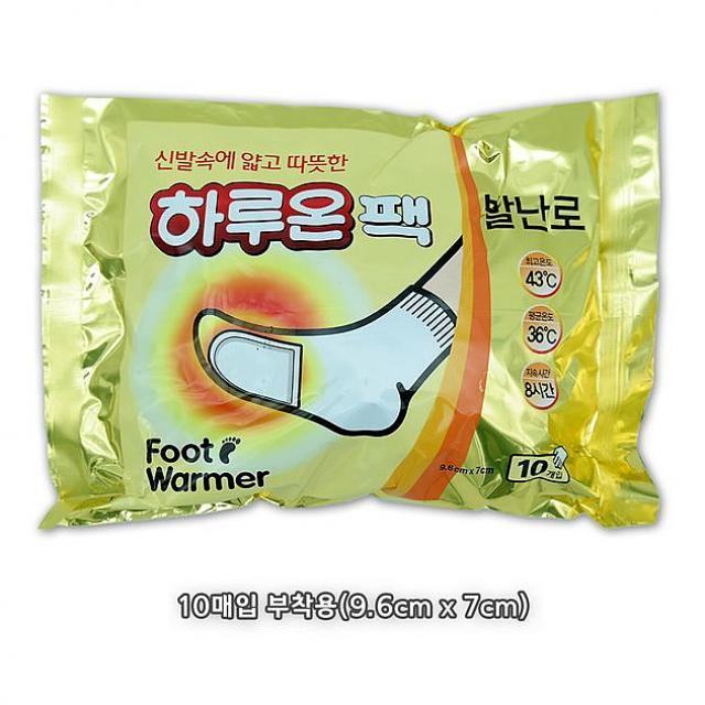 CH스토어 신발속 하루온팩 발난로 1족분 2개 x10개입 7cmx9.6cm 신발 탈취제