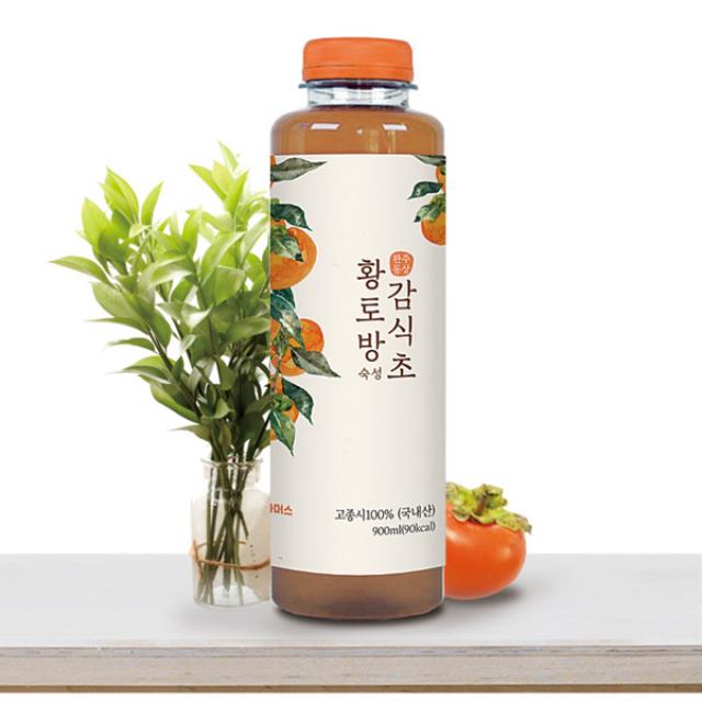 3년숙성 천연발효 감식초 900ml 황토방 항아리 자연발효 숙성, 1개