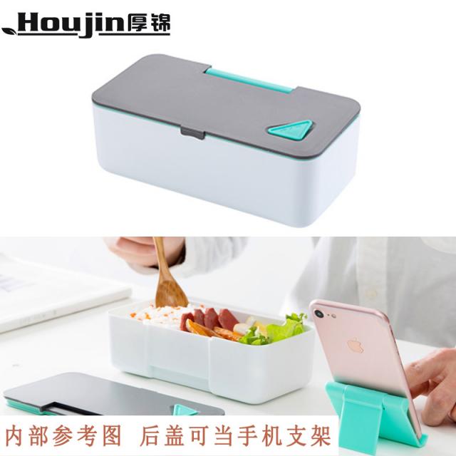 보온도시락 전자레인지 도시락 칸분리형 가열 전용 직장인 학생 휴대용 공간분리식 더블층 보온, T10-민트블루 650ML(내단층 적합 컨트롤러 식사량 다이어트 사람)전자레인지 가열