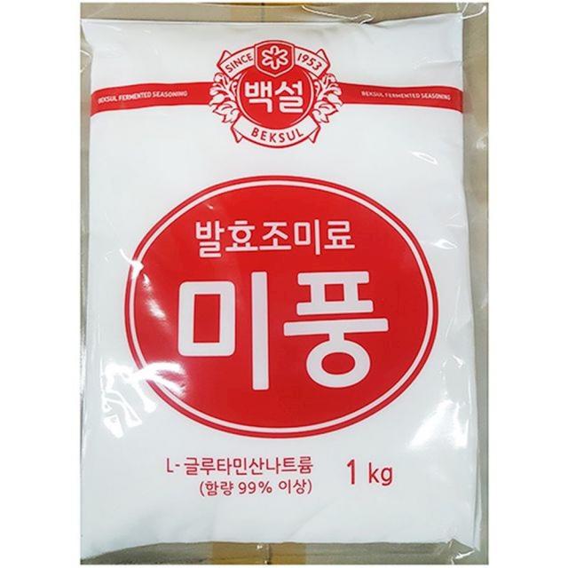 미풍 백설 1kg X12개 발효 조미료 식당용 식당 식자재업체 식자재쇼핑몰 MSG mwpr, 1개