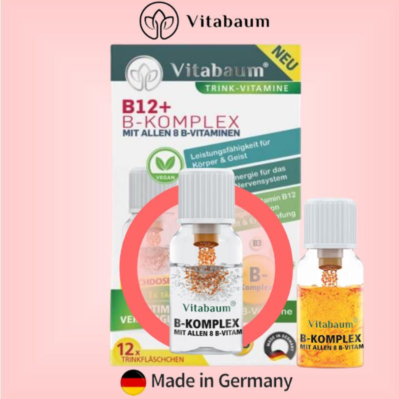  당일출발 비타바움 마시는 원샷 액상비타민 B12 플러스 컴플렉스8 12병 멀티 독일 비건