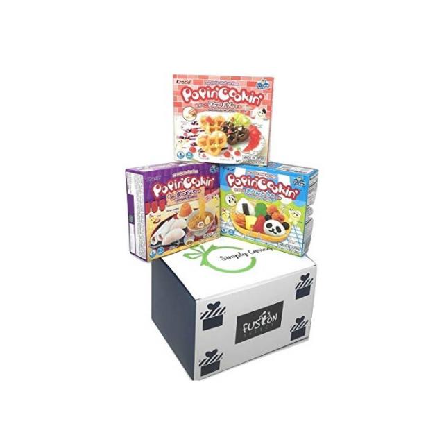 Popin Cookin DIY Candy Kit (3 Pack Variety) - Tanoshii Bento Ramen and Waffle in Fusion Select Gift Box, One Color, One Size