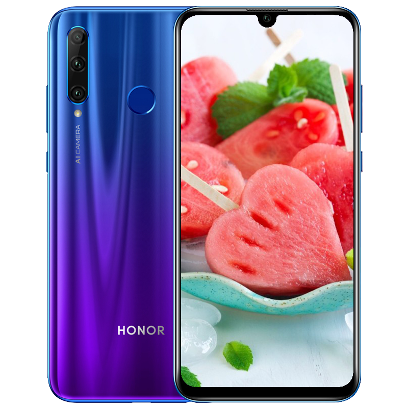 영광 20i 휴대폰 백면 3기 무이자 3200만아치 셀카 6.21인치 진주 병풍 초광각 3 촬영 그물망 점차 남색 그물통 6+256G, 단일상품